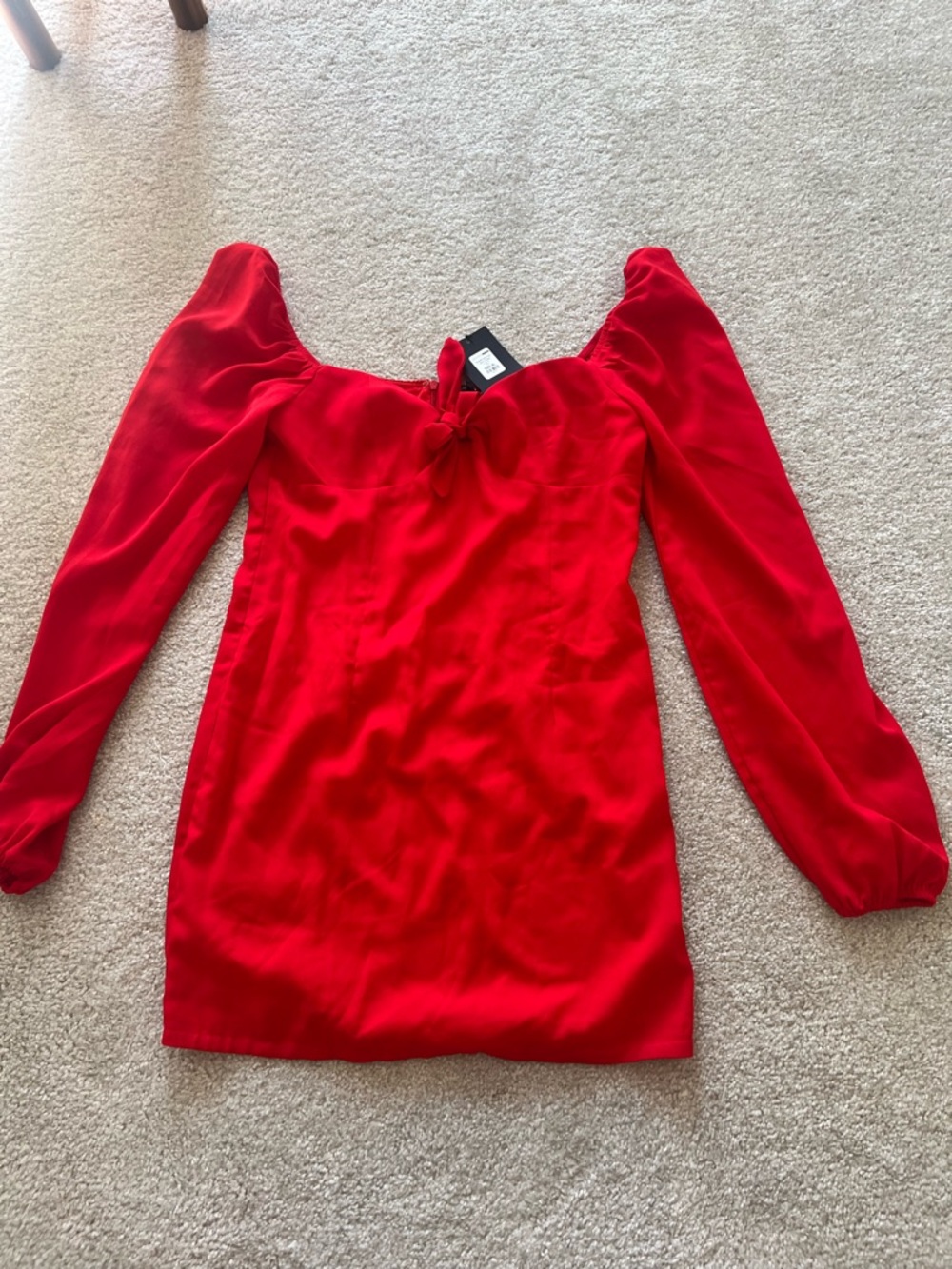 Fashion Nova Red Long Sleeve Mini Dress